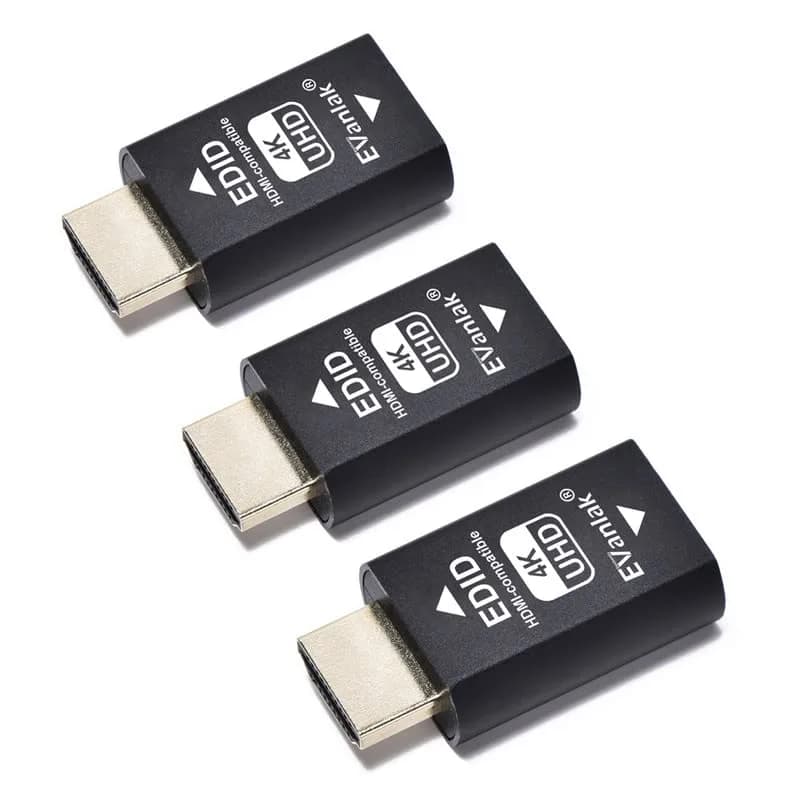 EVanlak HDMI EDID Emulator 4K-3840x2160@60Hz | 3 Pack, Work with Mac & Windows thumbnail 2
