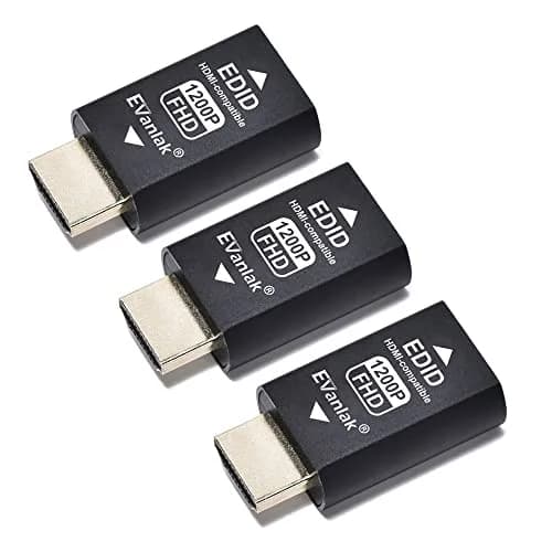 EVanlak HDMI EDID Emulator Passthrough Dongle 3-Pack | 1920x1200@59Hz Support thumbnail 1