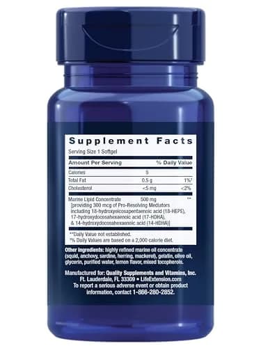 Life Extension Pro-Resolving Mediators 30 softgels | Supports Post-Inflammatory Response & Tissue Rejuvenation thumbnail 4