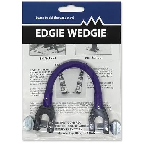Edgie Wedgie Original Ski Tip Connector Purple | Helps Beginners Maintain Wedge Position thumbnail 1