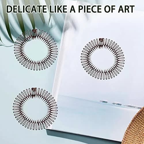TUICARE Flexible Plastic Circular Stretch Hair Combs Headband Holder 3-Pack | Comfortable All-Day Hold thumbnail 7