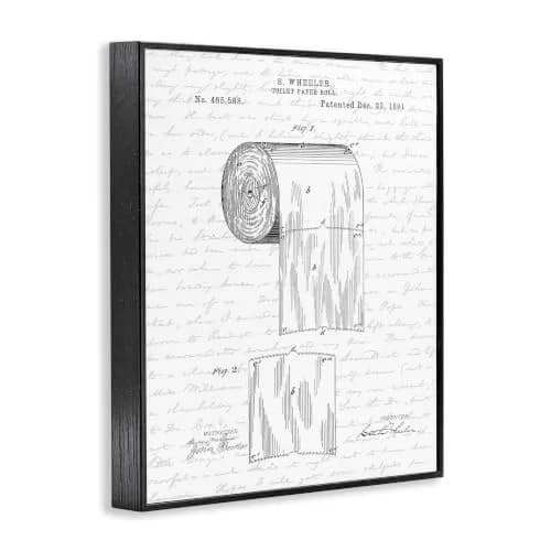 Stupell Industries Vintage Patent Wall Art 11 x 14 Inch Framed Giclée Print | Texturized Brush Finish, Made in USA thumbnail 2
