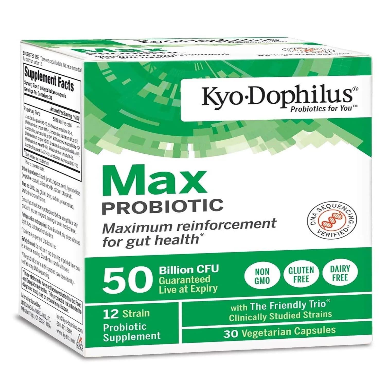 Kyo-Dophilus Probiotic Max 30 Count | 50 Billion CFU, Vegan, No Refrigeration - main product image