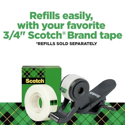 Scotch Desktop Tape Dispenser | Portable, Refillable, 1 Roll, 360° Rotation thumbnail 7