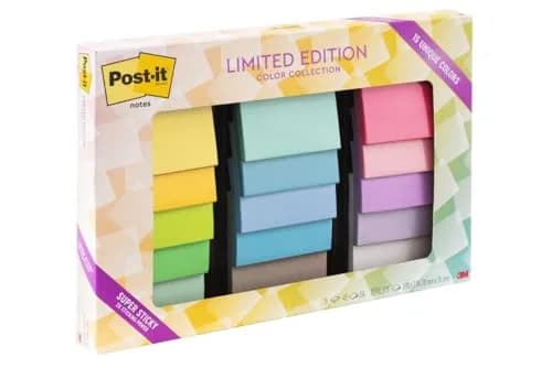 Post-it Super Sticky Notes 3 x 3 in Assorted Brights 15 Pads | 2X Sticking Power for Organization thumbnail 1