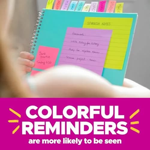 Post-it Super Sticky Notes 3 x 3 in Assorted Brights 15 Pads | 2X Sticking Power for Organization thumbnail 6