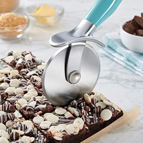 KitchenAid Classic Pizza Wheel with Sharp Blade 9-Inch Aqua Sky | Safe, Dishwasher Safe, Ergonomic Grip thumbnail 2