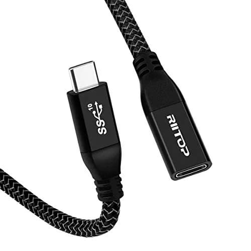RIITOP USB-C Extension Cable 2ft (0.6m) | 10Gbps Data Transfer & 100W Charging thumbnail 1