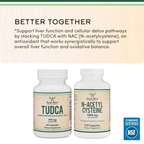 Double Wood Supplements TUDCA Bile Salts 250mg | Liver & Gallbladder Support Capsules, 60 Count thumbnail 6