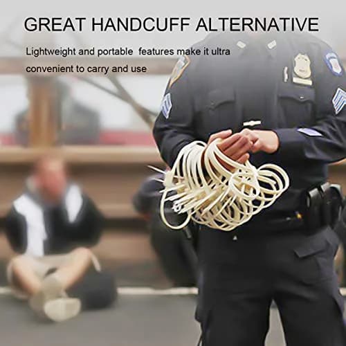 VAMRONE 35.4" Flex Cuffs, 10Pcs Heavy Duty Zip Tie Handcuffs | 90 cm (35.4") Double Cuffs, 250 lbs Tensile Strength thumbnail 5
