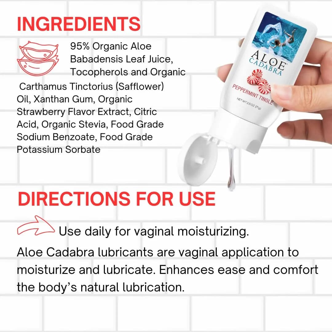 Aloe Cadabra Vaginal Moisturizer Fresh Mint 74ml (2.5 Fl Oz) | pH-Balanced Water-Based Formula thumbnail 2