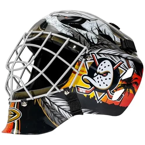 Franklin Sports NHL Street Hockey Goalie Face Mask - Anaheim Ducks Youth Size | Authentic USA Import thumbnail 1