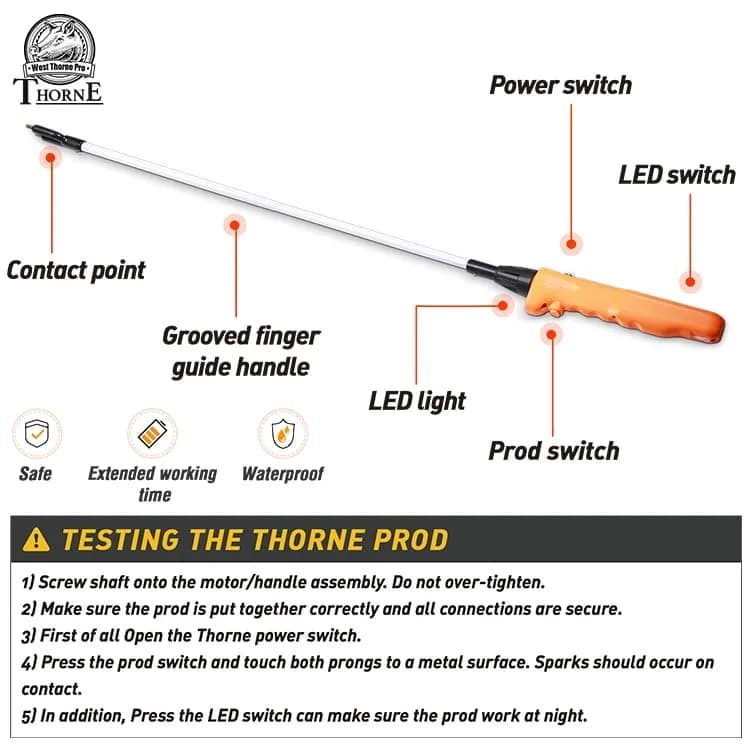 West Thorne Pro Livestock Prod 86cm (33.8in) with LED Light | Reliable Handling for Cattle, Pigs, Sheep thumbnail 4