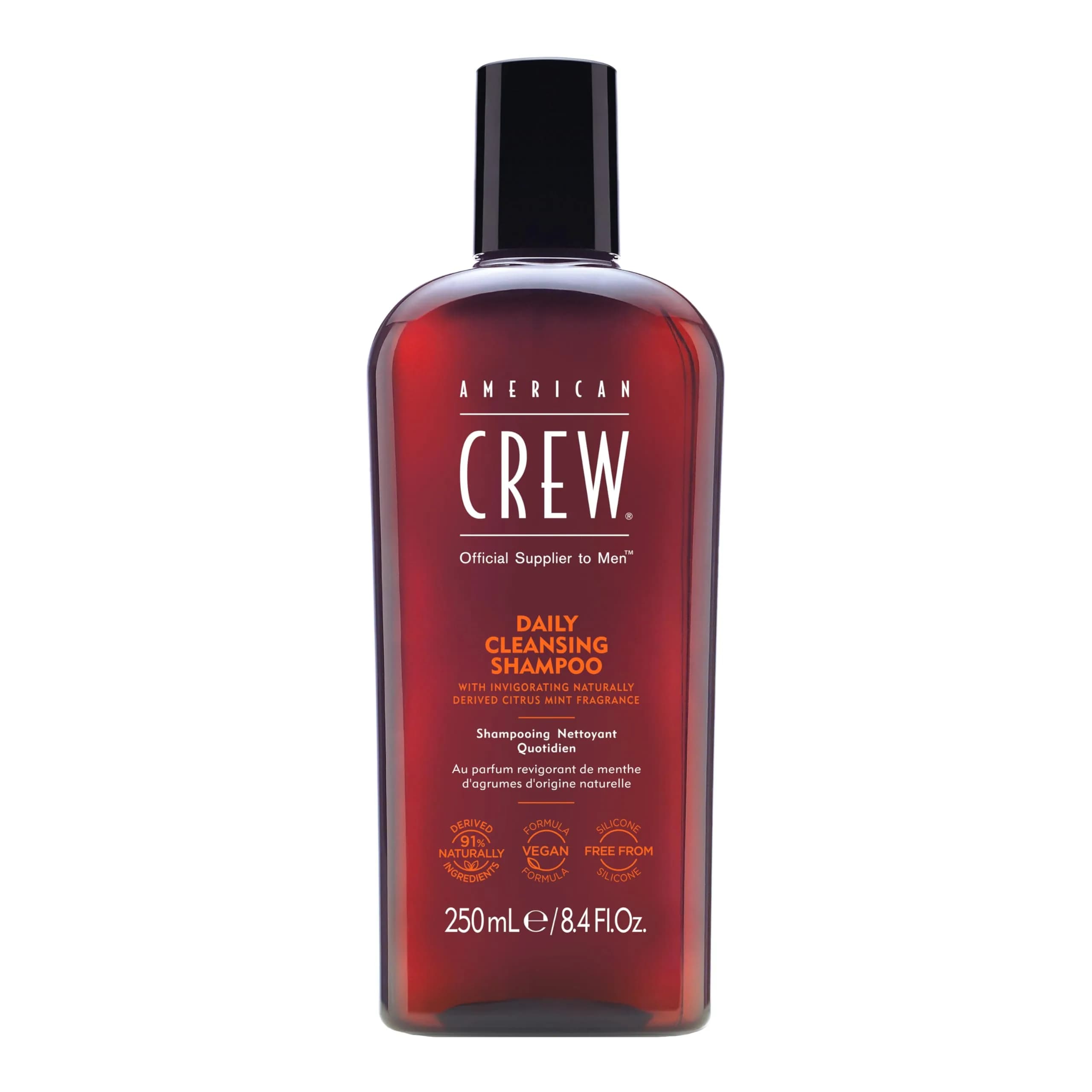 American Crew Daily Cleansing Shampoo Citrus Mint 250ml (8.45 fl oz) | Silicone-Free for Normal to Oily Hair - main product image