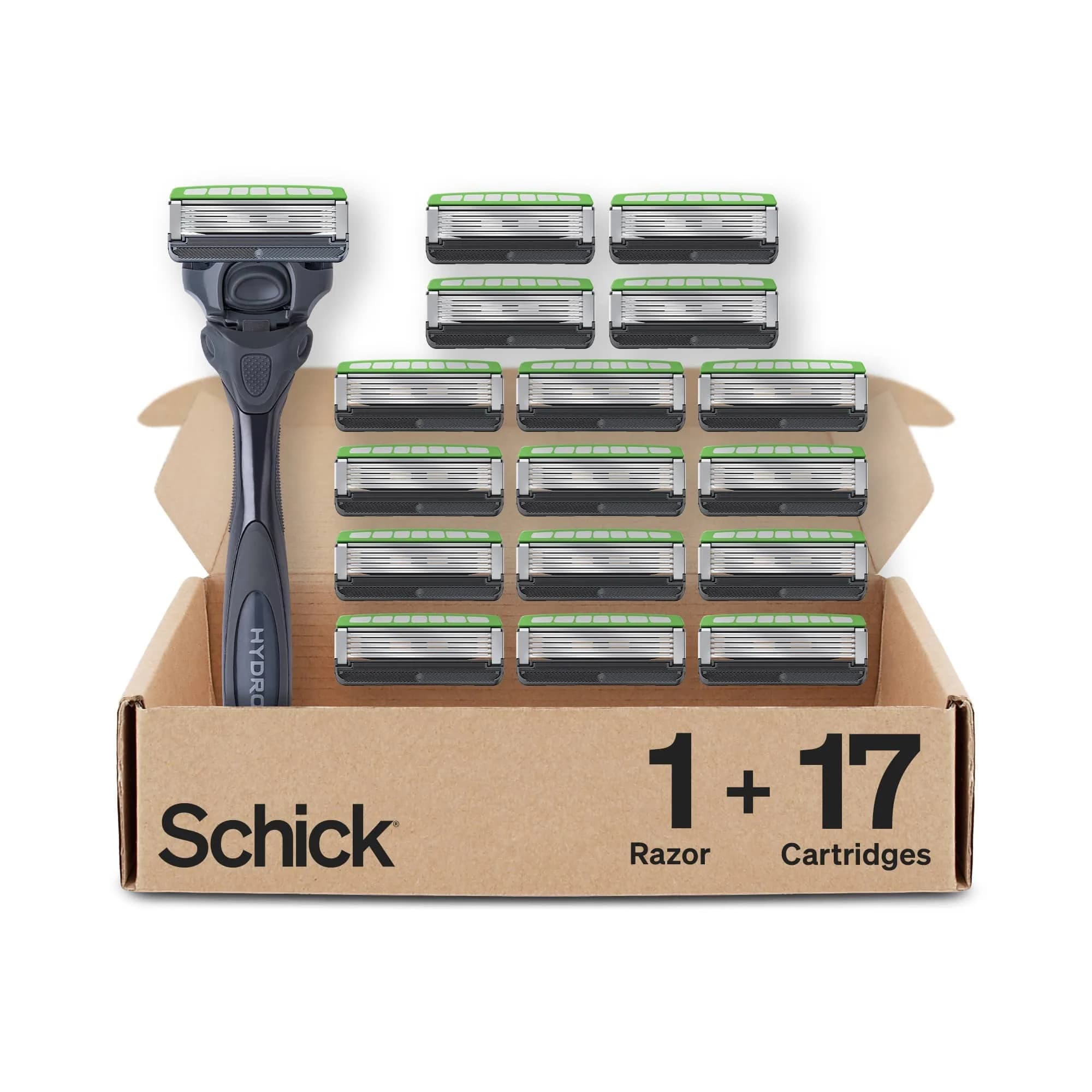 Schick Hydro Sensitive 5-Blade Razor for Men, 1 Handle & 17 Refills | Sensitive Skin Comfort & Long-Lasting Blades - main product image