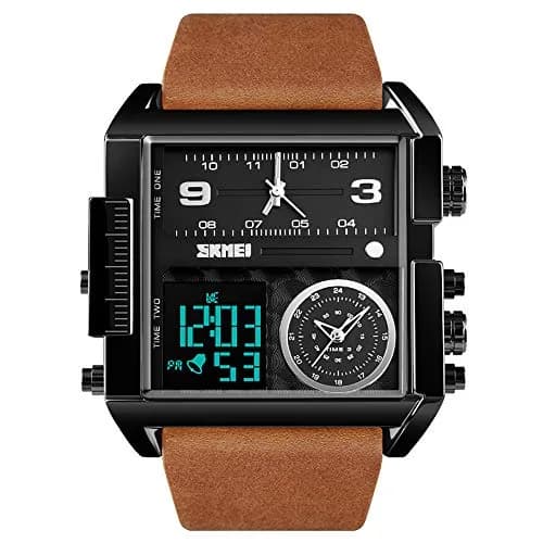 Gosasa Men's Square Large Face Digital Sports Watch | 50M Waterproof LED Quartz thumbnail 1