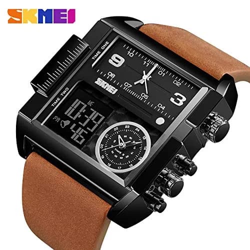 Gosasa Men's Square Large Face Digital Sports Watch | 50M Waterproof LED Quartz thumbnail 5
