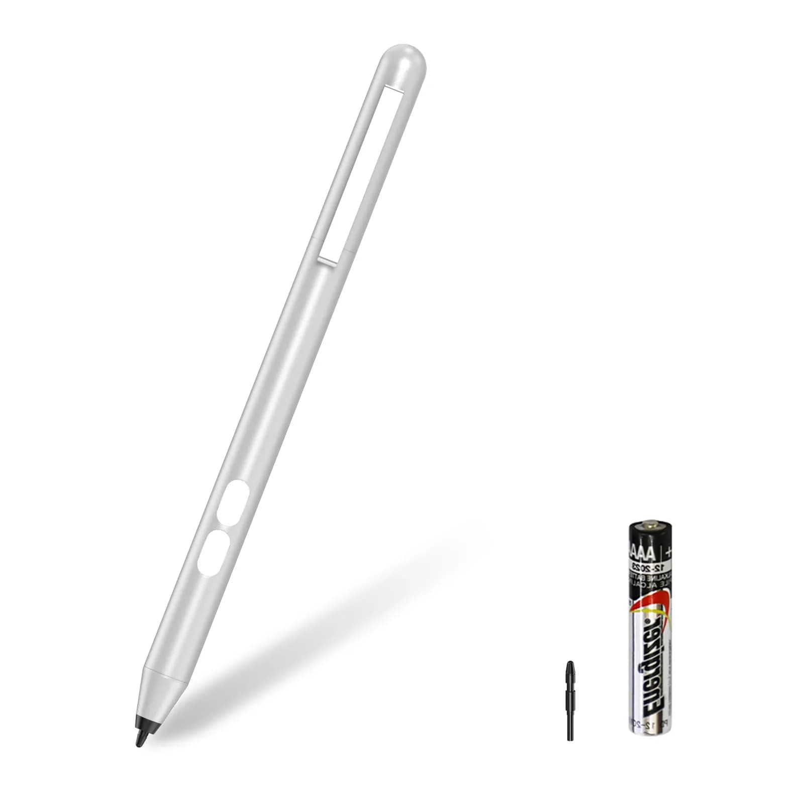 hacey Stylus Pen for HP Omnibook X Flip, Envy/Pavilion/Spectre x360, Sapphire | 1024 Pressure Levels — silver