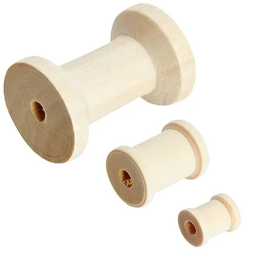 Bright Creations Wooden Spools for Crafts - 72-Pack, Small, Medium & Large, Unfinished Natural Schima Wood | Versatile DIY Thread Holders thumbnail 7
