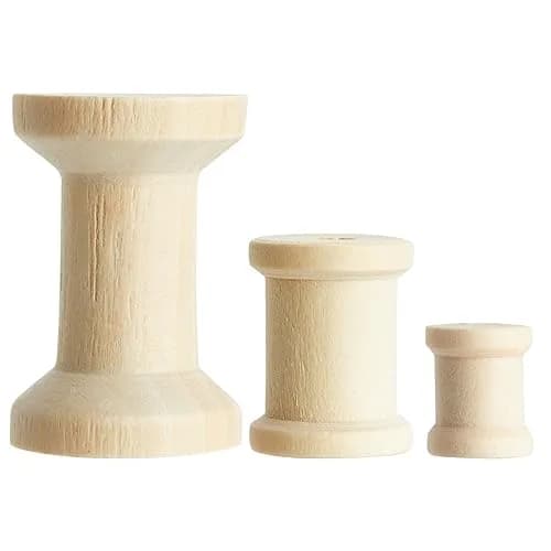 Bright Creations Wooden Spools for Crafts - 72-Pack, Small, Medium & Large, Unfinished Natural Schima Wood | Versatile DIY Thread Holders thumbnail 8