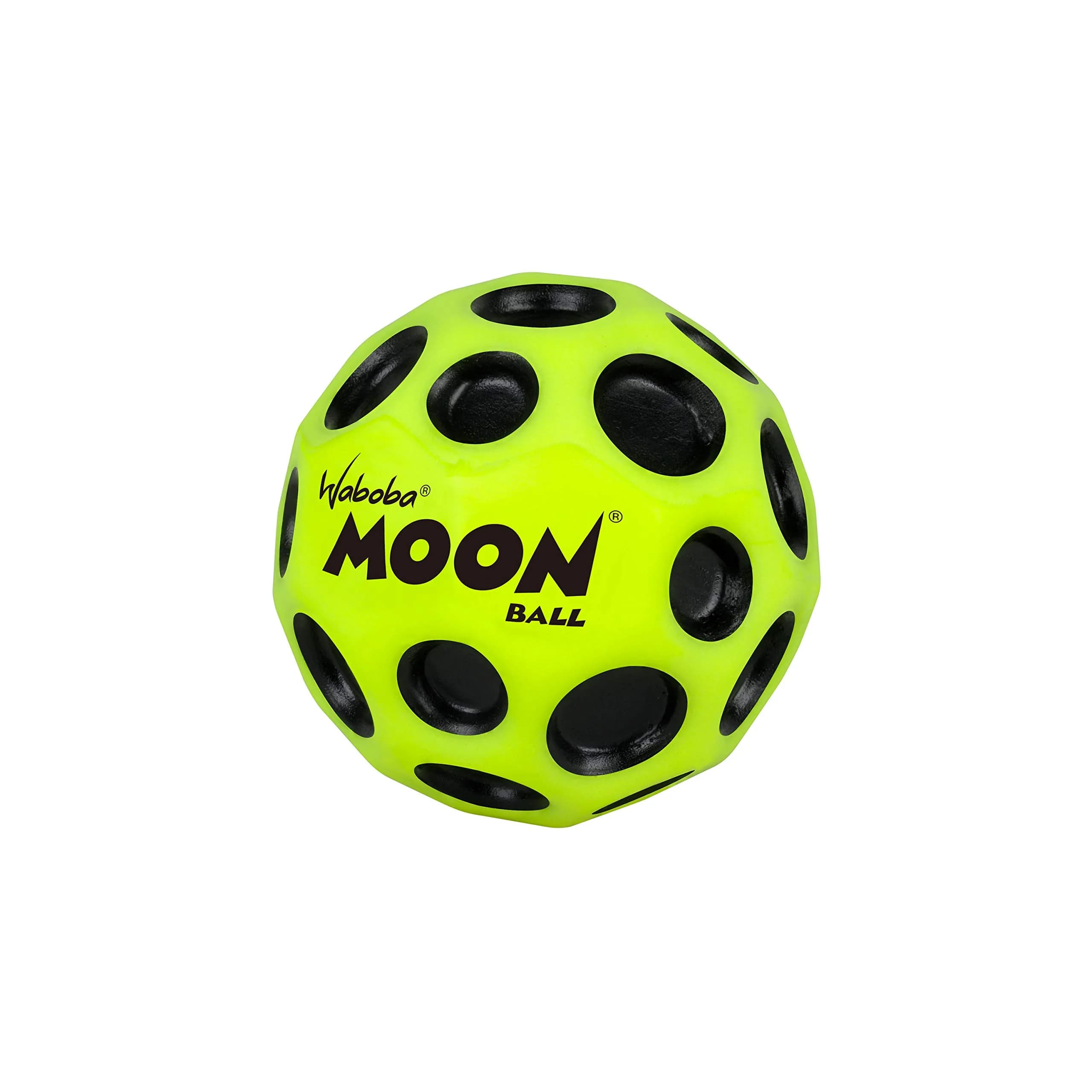 Waboba Original Moon Ball Yellow Hyper Bouncy 65mm (2.56in) | Bounces Out Of This World - main product image