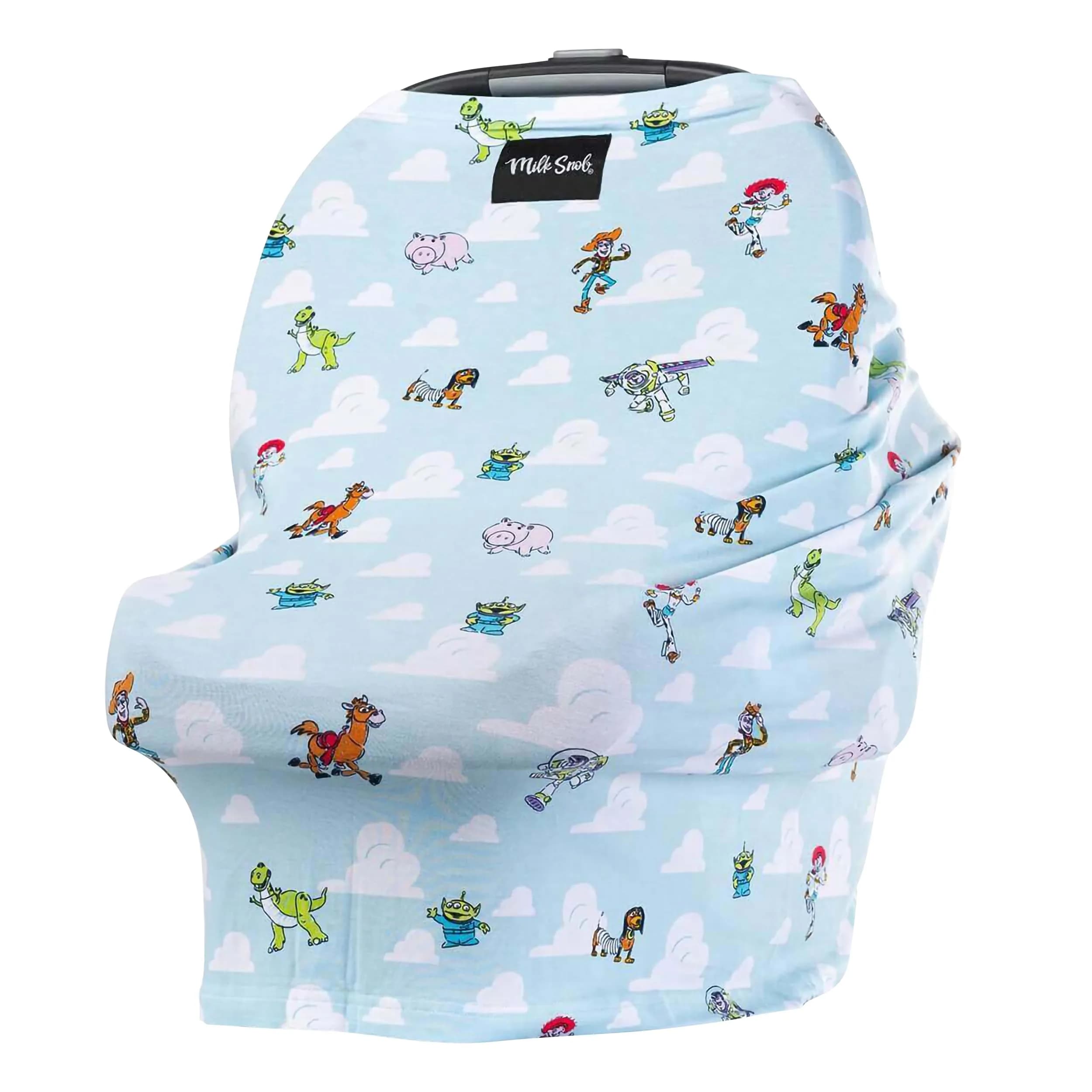Milk Snob Original Disney 5-in-1 Cover Minnie Mouse | Breathable Rayon Blend for Car Seat, Nursing, Shopping Cart, High Chair, Stroller — Toy Story