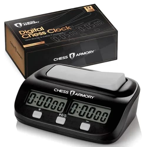 Chess Armory Digital Chess Clock Portable Timer with Bonus Time Features | Tournament Ready thumbnail 1
