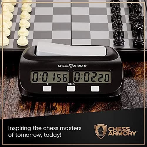 Chess Armory Digital Chess Clock Portable Timer with Bonus Time Features | Tournament Ready thumbnail 4