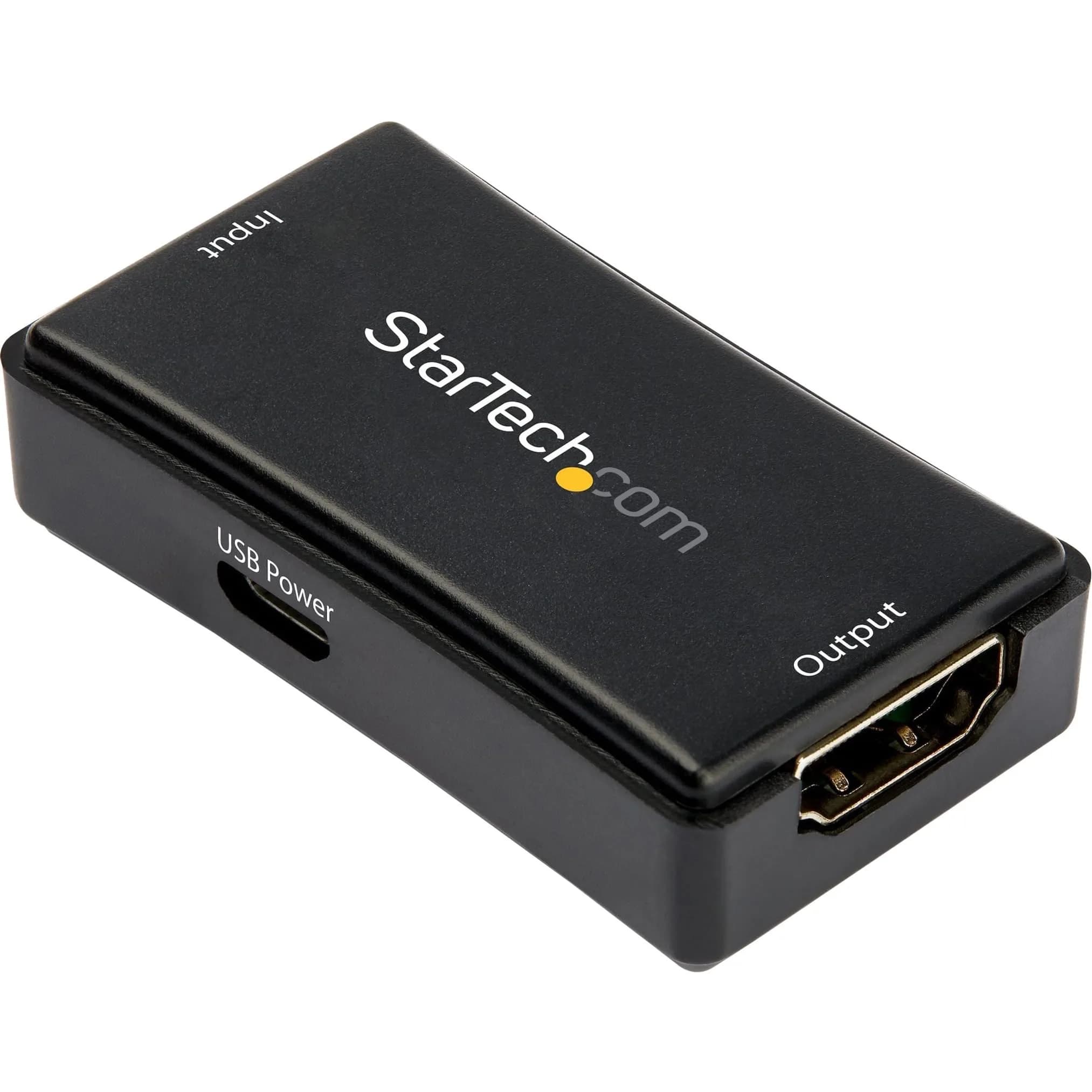 StarTech.com HDMI Signal Booster 45ft / 14m 4K 60Hz | USB Powered HDMI Inline Repeater & Amplifier - main product image