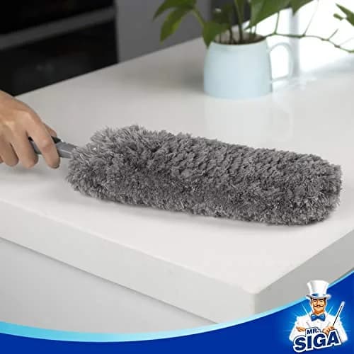 MR.SIGA Microfiber Duster Washable Dust Remover for Household Cleaning | Large Microfiber Head, Non-Slip Handle thumbnail 4