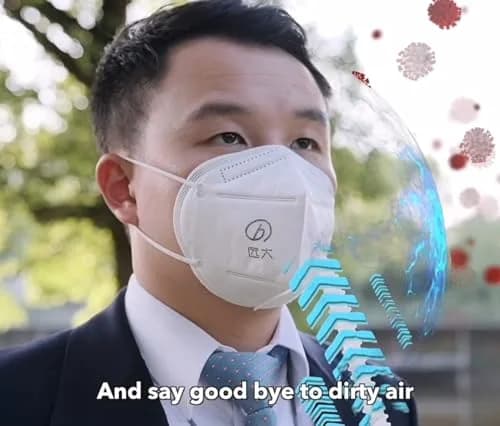 BROAD AirPro Mask Rechargeable Respirator with HEPA Filter | 3-Speed Adjustable, Reusable, Comfortable Fit thumbnail 3