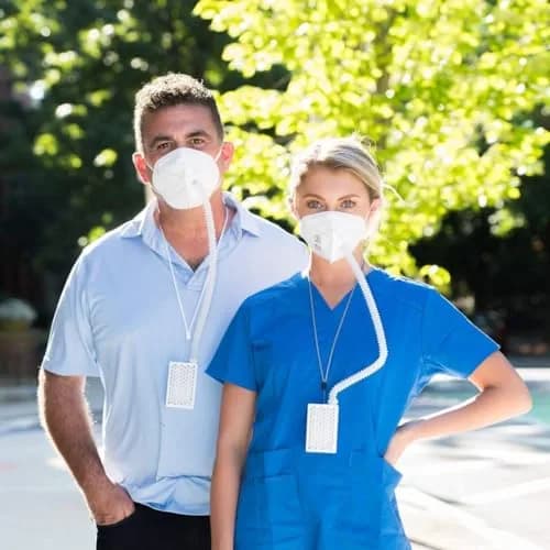 BROAD AirPro Mask Rechargeable Respirator with HEPA Filter | 3-Speed Adjustable, Reusable, Comfortable Fit thumbnail 2