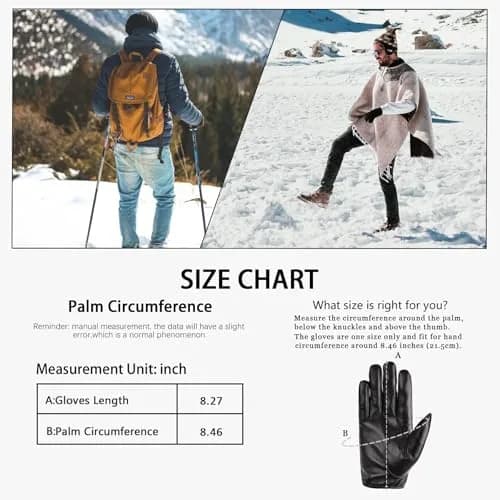 Long Keeper Leather Touchscreen Gloves Winter Driving Warm Wrist Gloves | Stylish & Durable thumbnail 7