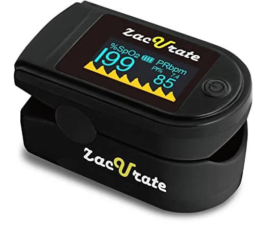 Zacurate 500C Fingertip Pulse Oximeter Blood Oxygen Monitor 1 Count | for Sports & Aviation thumbnail 1