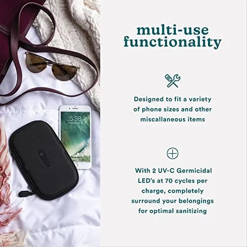 Homedics UV Clean Portable Sanitizer Box Black | Kills 99.9% of Contaminates thumbnail 4