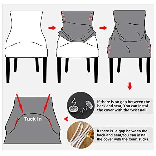 Lellen Velvet Stretch Wingback Chair Cover Slipcover - Wine, 1PC | Fits Chairs 18-22" Seat Length, 20-24" Seat Width thumbnail 6