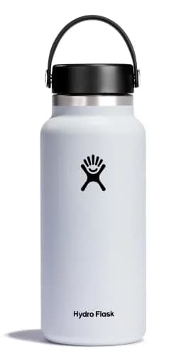Hydro Flask Wide Mouth Water Bottle 32 Oz (946ml) | Insulated Stainless Steel, Leakproof Flex Cap thumbnail 1