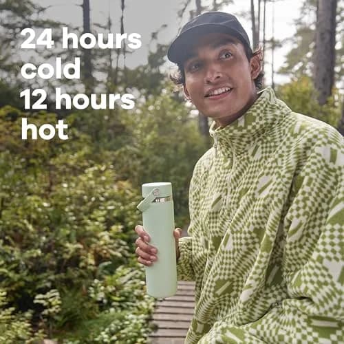 Hydro Flask Water Bottle - Insulated Stainless Steel - Wide Mouth Flex Lid, Non Spill, Leakproof in 32 Oz Black | Keeps Drinks Cold 24H & Hot 12H thumbnail 3