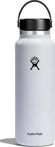 Hydro Flask Water Bottle - Insulated Stainless Steel - Wide Mouth Flex Lid, Non Spill, Leakproof in 40 Oz | Keeps Drinks Cold 24H & Hot 12H thumbnail 1