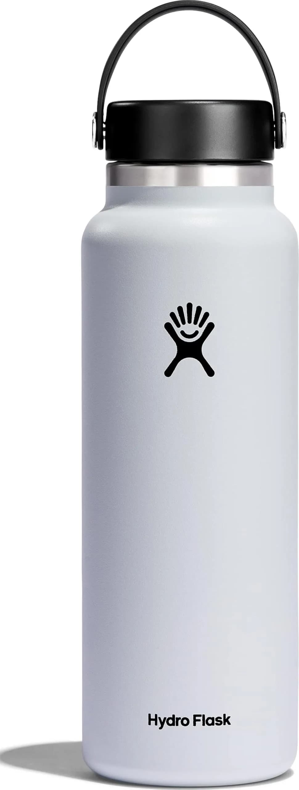 Hydro Flask Wide Mouth Water Bottle 32 Oz (946ml) | Insulated Stainless Steel, Leakproof Flex Cap — White / 40 Oz