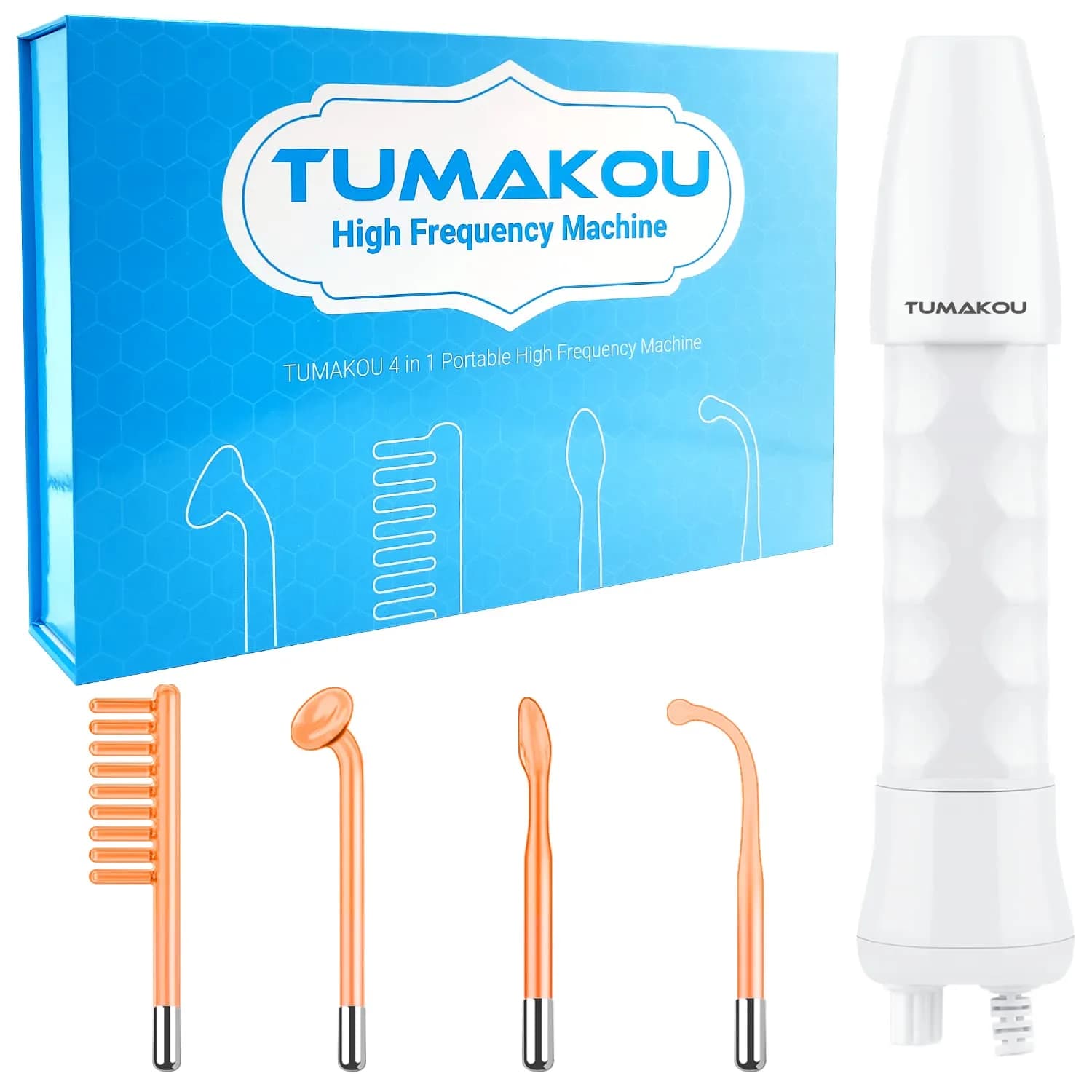 TUMAKOU High Frequency Facial Machine 14PCS | Portable Handheld Skin Therapy Device - main product image
