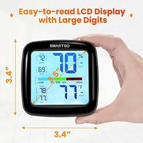 SMARTRO SC42 Digital Hygrometer Indoor Room Thermometer | High Precision Temperature & Humidity Monitor thumbnail 7