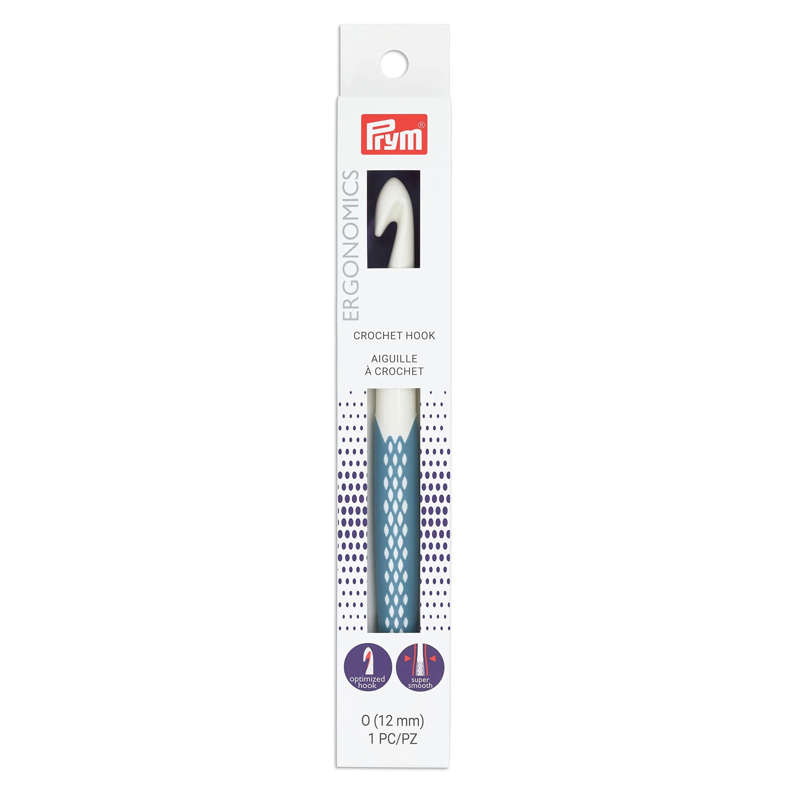 Prym Crochet Hook H8/5mm | Lightweight, Smooth, Ergonomic Handle for All Yarn Types — 11mm