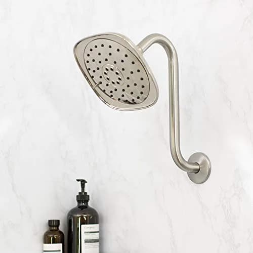 JS Jackson Supplies 10.5 Inch Shower Arm Extension with Flange, Brushed Nickel | Raises Showerhead 10.5 Inches thumbnail 9