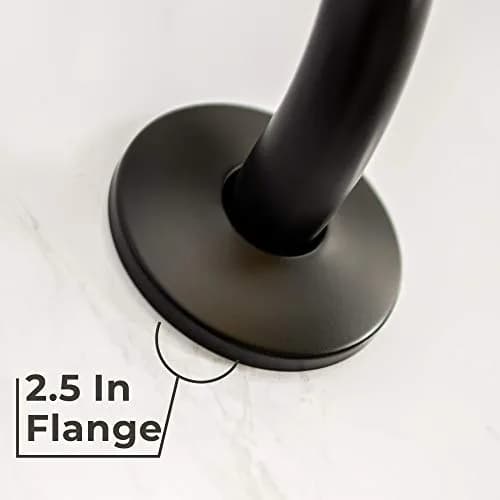 JS Jackson Supplies Shower Head Extension Arm with Flange 10.5 Inch Black | Curved S Shape, Stainless Steel, Standard 1/2" thumbnail 6