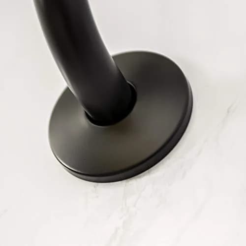 JS Jackson Supplies Shower Head Extension Arm with Flange 10.5 Inch Black | Curved S Shape, Stainless Steel, Standard 1/2" thumbnail 3