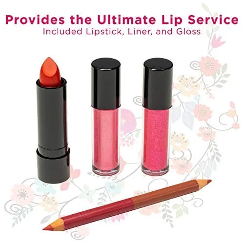 Vokai Makeup Kit Gift Set - 41 Eye Shadows, 7 Body Glitters, 1 Lip Liner Pencil, 1 Lipstick, 4 Blushs, Eye liner pencil, 5 Concealers, 2 Lip Gloss, 5 Bronzers, Mirror | Complete Cosmetic Starter Set for All Occasions thumbnail 7