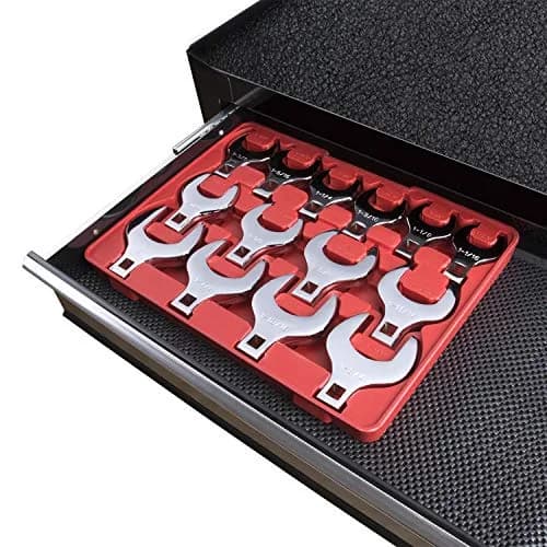 EFFICERE 14-Piece 1/2" Drive Jumbo Crowfoot Wrench Set, Chrome Vanadium Steel, Includes SAE Sizes 1-1/16" to 2" | Heavy-Duty thumbnail 4