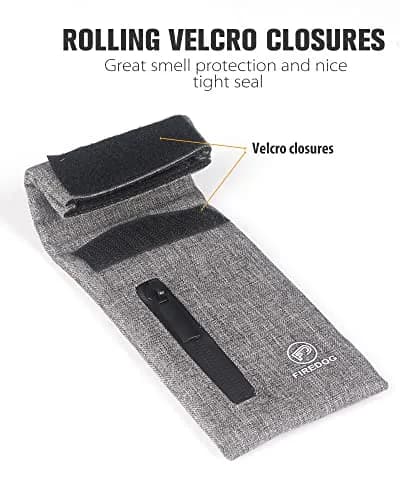 FIREDOG Smell Proof Bag 18 cm (7 in) x 7.5 cm (3 in) Gray | Odor-Absorbing Travel Pouch for Discreet Storage thumbnail 6