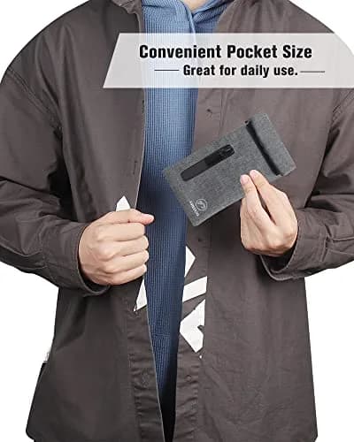 FIREDOG Smell Proof Bag 18 cm (7 in) x 7.5 cm (3 in) Gray | Odor-Absorbing Travel Pouch for Discreet Storage thumbnail 3
